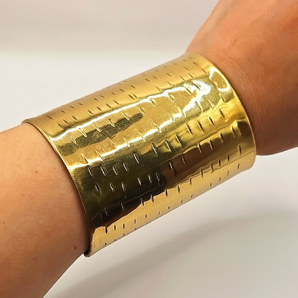 Brass Gladiator Textured Cuff